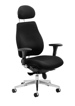 Chiro Plus Ergonomic Posture Office Chair with Headrest Black 