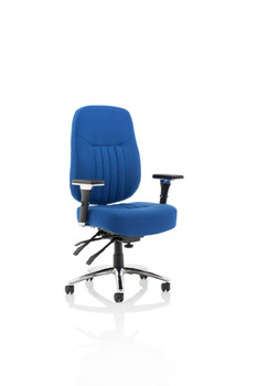 Barcelona Deluxe Fabric Task Operator Office Chair Blue DYN-OP000243
