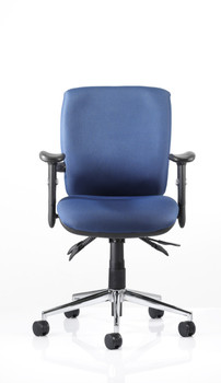 Chiro Medium Back Task Operator Office Chair with Arms Blue 