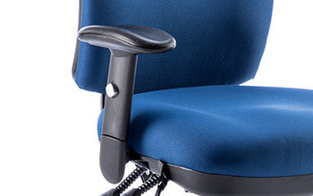 Chiro High Back Task Operator Office Chair with Arms Blue 