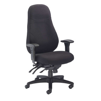 Cheetah Fabric 24 Hour Heavy Duty Posture Office Chair Black TCO-CH1111BK