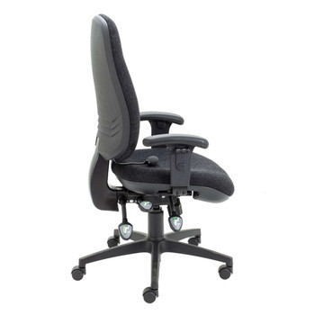 Maxi Ergo Office Chair with Lumbar Pump and Adjustable Arms Charcoal TCO-CH0808CH-AC1040