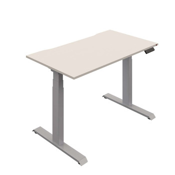 Okoform Height Adjustable Sit Stand Heated Office Desk with Single Motor - White - Multiple Sizes 