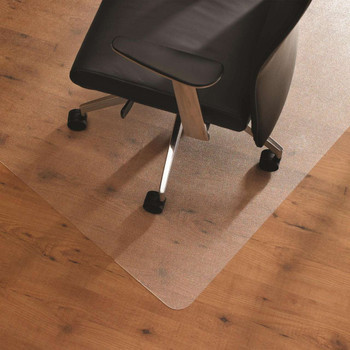 Cleartex Ultimat Chair Mat for Hard Floors | Clear Polycarbonate Floor Protector | Rectangular With Lip | Multiple Sizes LRHF