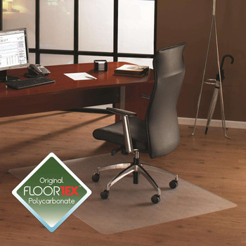 Cleartex Ultimat XXL General Purpose Protective Floor Mat for Hard Floors |Clear | Strong Polycarbonate | Square Chair Mat | 150 x 150cm FR1215015019ER