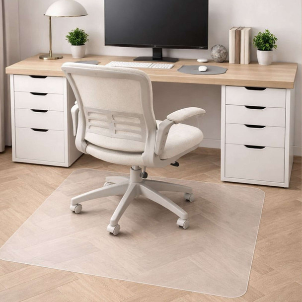 Marvelux PVC Chair Mat for Hard Floors – Clear Rectangular Office Floor Protector - Multiple Sizes M12PVE