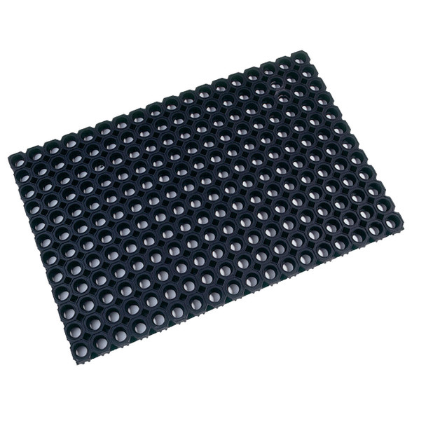Ultralux Heavy Duty Rubber Drainage Floor Mat | Anti-Slip, Hard Wearing Floor Protector Mat | Indoor Outdoor Rubber Door Mat | Black | Multiple Sizes 