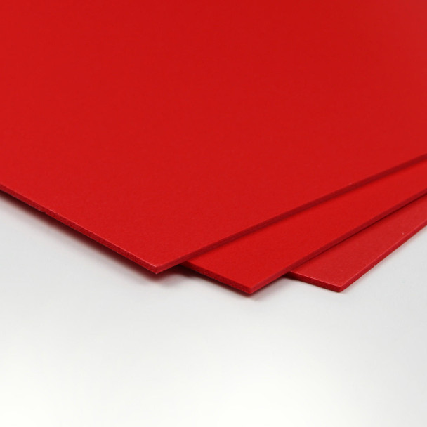 CraftTex Bubbalux Creative Craft Board | Heart Red | Pack of 3 Sheets | Standard Size 215 x 279mm 