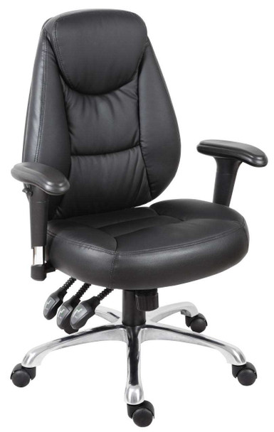 Portland Luxury Faux Leather Task Operator Office Chair Black TEK-UKND-6902