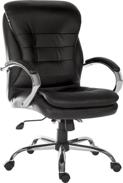 Goliath Light Bonded Leather Faced Executive Office Chair Black 