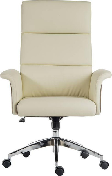 Elegance High Back Leather Look Executive Office Chair Cream  Elegance High Back Leather Look Executive Office Chair Cream