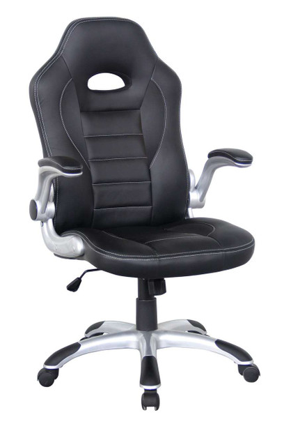 Talladega Faux Leather Racing Gaming Home Office Chair Black DOR-UKND-AOC8211BLK
