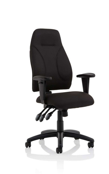 Esme Fabric Ergonomic Posture Office Chair with Height Adjustable Arms Black DYN-OP000232