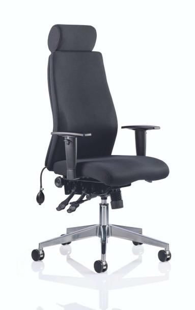 Onyx Fabric Ergonomic Posture Office Chair with Headrest Black DYN-OP000094