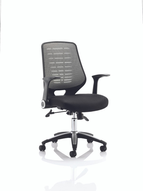 Relay Mesh Task Operator Office Chair with Airmesh Seat Black/Silver 