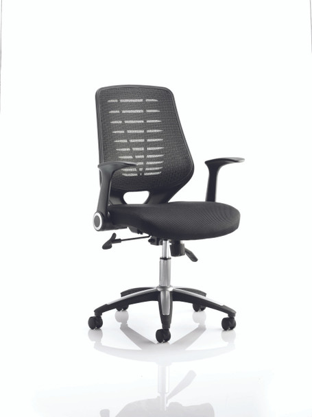 Relay Mesh Task Operator Office Chair with Airmesh Seat Black 