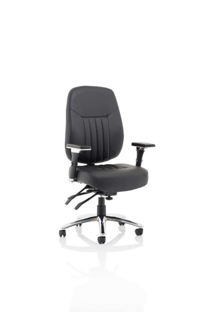Barcelona Deluxe Leather Task Operator Office Chair Black DYN-OP000241