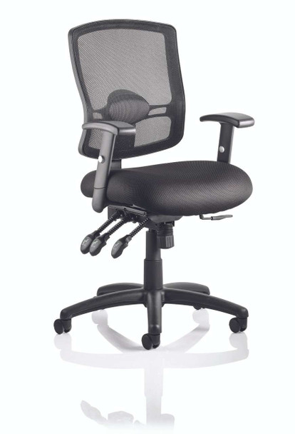 Portland III Mesh Task Operator Office Chair with Height Adjustable Arms Black DYN-OP000110