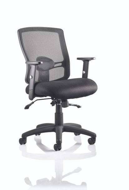 Portland II Mesh Task Operator Office Chair with Height Adjustable Arms Black DYN-OP000108