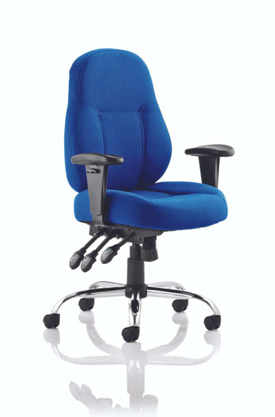 Storm Fabric Task Operator Office Chair with Arms Blue DYN-OP000128