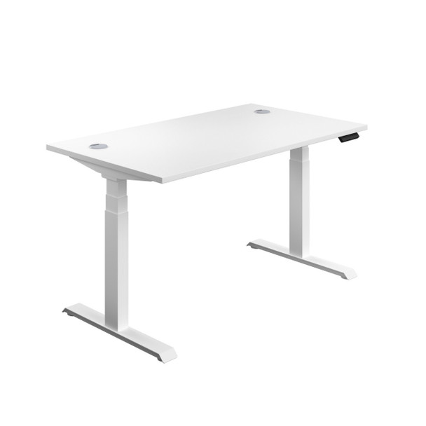 Economy Height Adjustable Sit Stand Desk - White - Multiple Sizes 