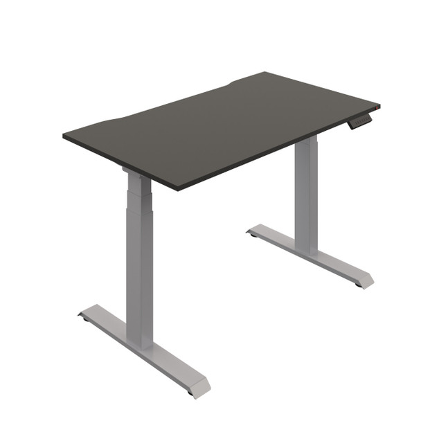 Okoform Height Adjustable Sit Stand Heated Office Desk  with Single Motor - Black - Multiple Sizes 