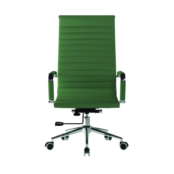 Aura Contemporary High Back Bonded Leather Executive Office Chair - Forest Green with Chrome Base NAU-BCL-9003-FGN