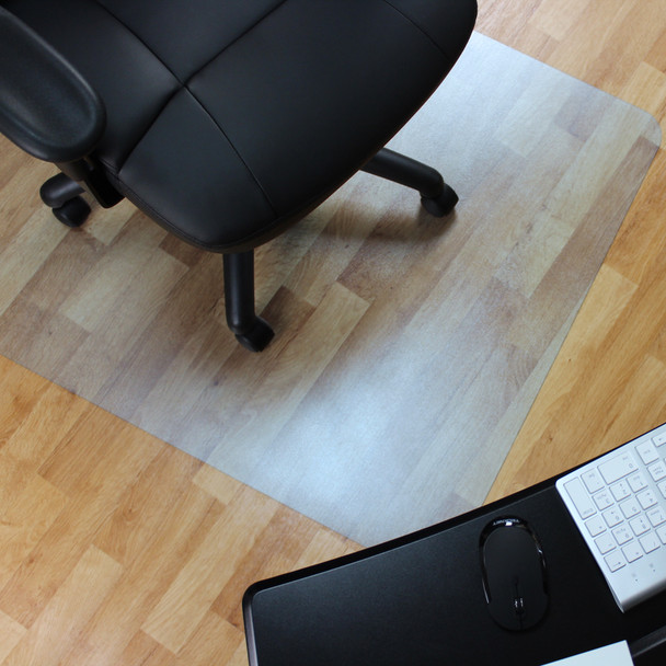 Marvelux PVC Office Chair Mat for Hard Floors 90 x 120cm, Clear Rectangular Hard Floor Protector Mat 