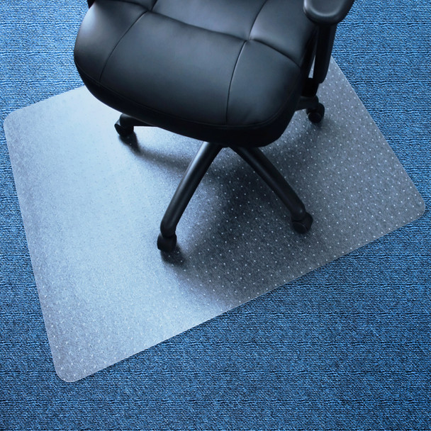 Marvelux PVC Office Chair Mat for Low Pile Carpets 90 x 120cm, Clear Rectangular Carpet Protector Mat