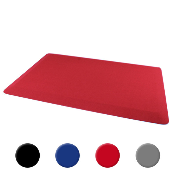 Ultralux Premium Anti-Fatigue Floor Comfort Mat | Durable Ergonomic Non-Slip Standing Mat | 2cm Thick | Red | Multi-Purpose Standing Support Pad | Multiple Sizes 