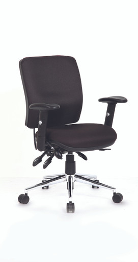 Chiro Medium Back Task Operator Office Chair with Arms Black