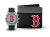 Boston Red Sox Men's Gift Set - MLB Watch and Wallet Combo by Game Time, Officially Licensed