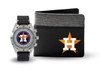 Houston Astros Men's Gift Set - MLB Watch and Wallet Combo by Game Time, Officially Licensed