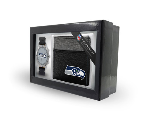 Watch & Wallet in box, angle view