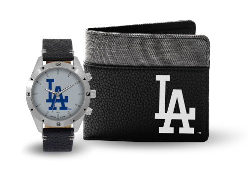 LA Dodgers Men's Gift Set - MLB Watch and Wallet Combo by Game Time, Officially Licensed