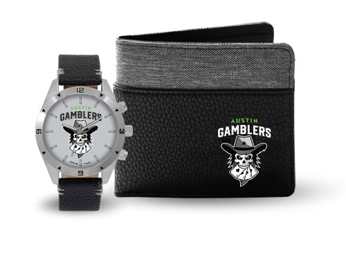 Austin Gamblers Men's Gift Set - PBR Watch and Wallet Combo