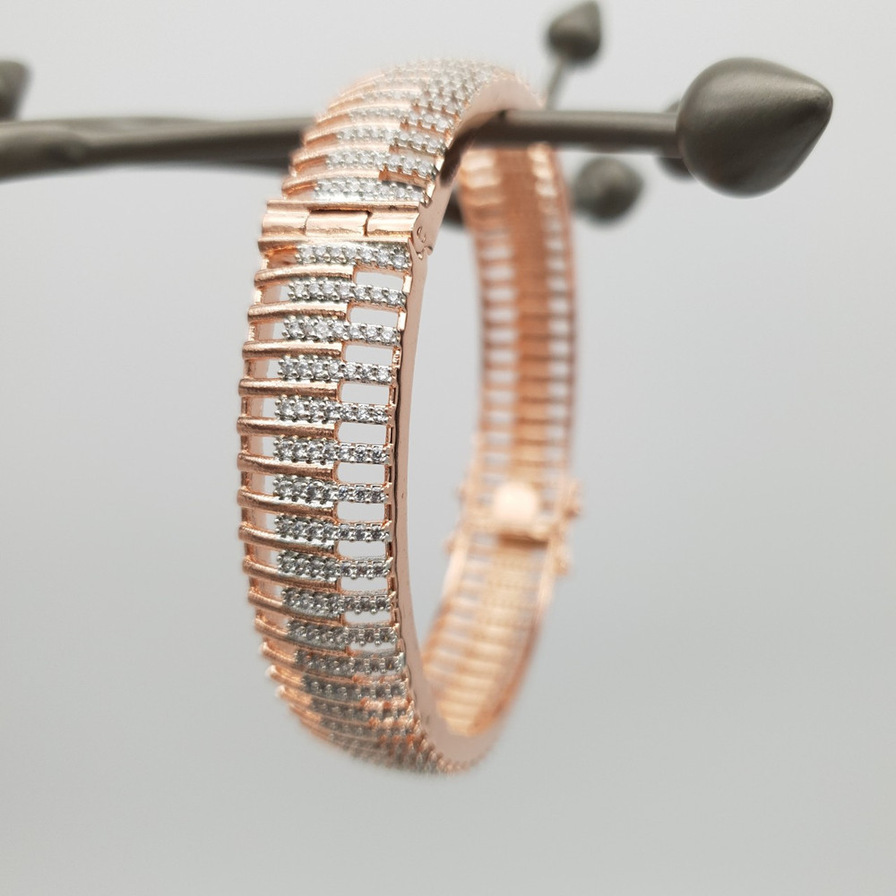 Piano Rose Gold Bangle Bracelet