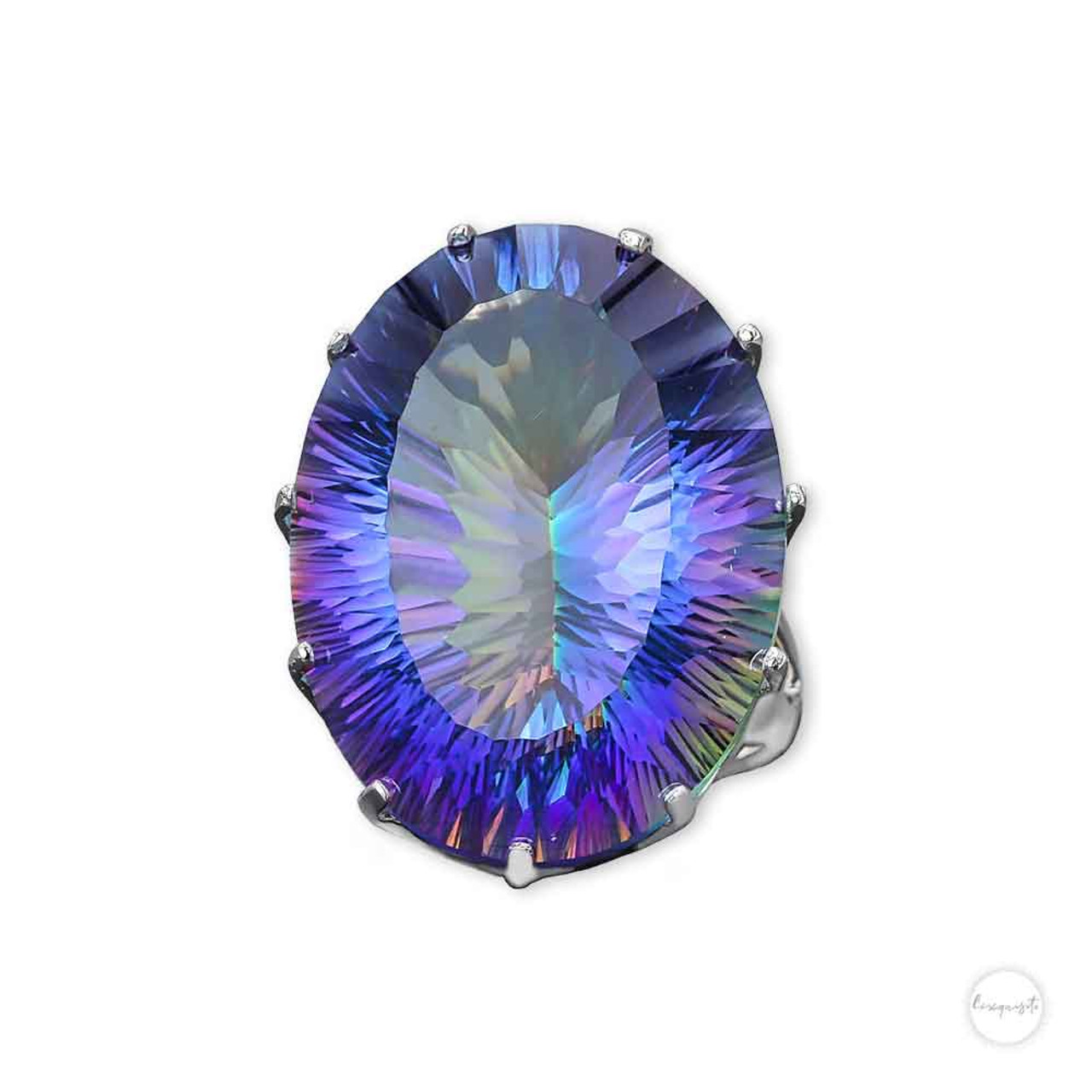 Rainbow sales topaz ring