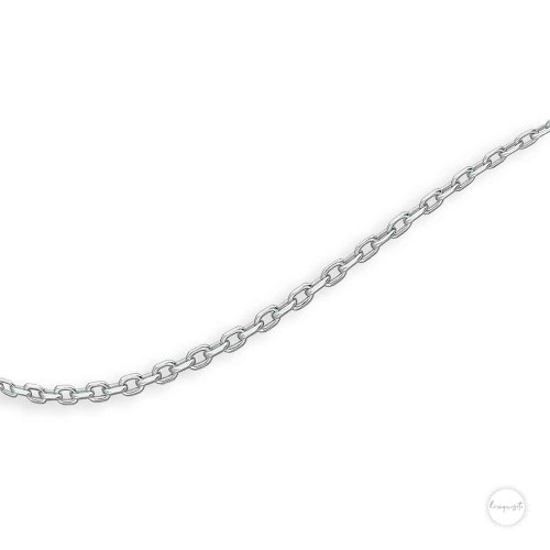 Italian Sterling Silver 1 mm Cable Chain (18 Inch / 45 cm) Close Up