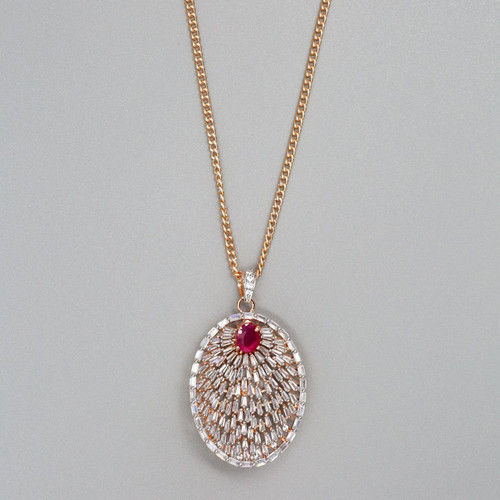 Pearl in a Shell Pendant Necklace in Rose Gold