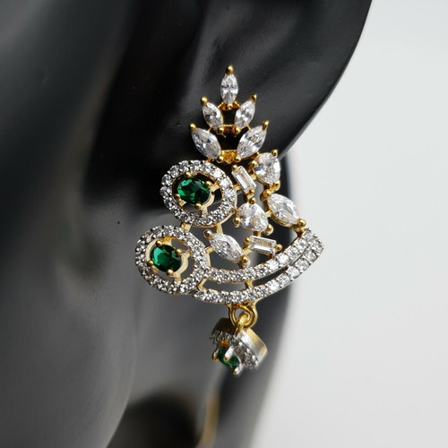 Dazzling Christmas Tree Earrings in Gold