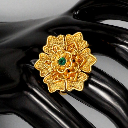 Blossom Ring in Antique Gold Finish