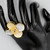 Petite Fleur Cocktail Ring Gold and Silver On Mannequin
