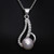 Sterling Silver Freshwater Pearl & Cubic Zircon Pear Pendant On Mannequin Close up