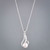 Sterling Silver Freshwater Pearl & Cubic Zircon Pear Pendant With Chain