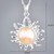 Sterling Silver Peach Freshwater Pearl Sun Necklace Measurements Sterling Silver Peach Freshwater Pearl Sun Necklace Measurements