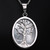 Sterling Silver Pink Shell Tree Of Life  Necklace On Mannequin Close up