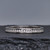 Sterling Silver Cubic Zircon Eternity Wedding Band Ring Close up