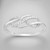 Sterling Silver Cubic Zircon Infinity Knot Ring Full View