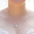 Sterling Silver Freshwater Pearl & Cubic Zircon Wings of Heart Necklace on Model